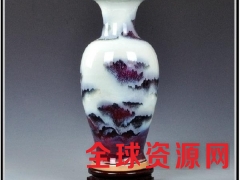 陶瓷厂家批发中国红陶瓷花瓶工艺品 青花釉里红花瓶图3