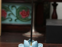 香具批发 陶瓷香具-莲花（蓝）图1