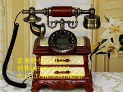 来电显示 仿古电话 欧式电话机 实木古典 蓝屏电话机图1