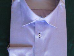 淡紫色衬衫 纯棉120支 配碎花里图1