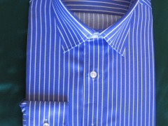 蓝色条纹衬衫 纯棉120支图1