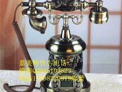 欧式电话实木古典座机仿古电话复古家用电话机图1