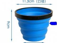 新上市硅胶折叠杯 便携式旅行折叠杯 硅胶多功能杯图1