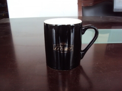 厂家供应广告色釉陶瓷杯定制logo 黑色马克杯水杯咖啡杯子图2