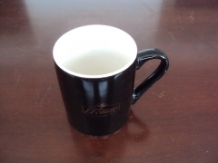 厂家供应广告色釉陶瓷杯定制logo 黑色马克杯水杯咖啡杯子图3