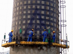 烟囱碳纤维加固、高空作业施工|乾杰施工最专业图1