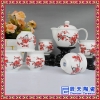 景德镇陶瓷粉彩茶花卉具批发厂家   茶具订做厂家
