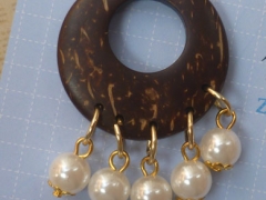 珍珠吊坠椰壳扣，椰壳服装配件图1