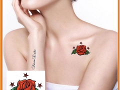 花神主题玫瑰花纹身贴纸 防水 女款 影楼写真 疤痕贴无毒图2