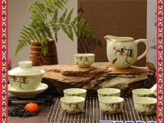 乔迁礼品陶瓷茶具 商务青花陶瓷茶具 生产茶具厂家图3