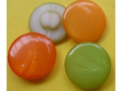 彩色贝壳纽扣，蘑菇扣，装饰扣图1
