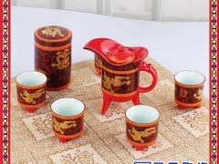 手工青花瓷茶具   定制花卉茶具   礼品陶瓷茶具图2