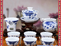 手工青花瓷茶具   定制花卉茶具   礼品陶瓷茶具图3