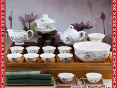 经典高档商务陶瓷茶具 生产礼品茶具 精美手工茶具价格图2