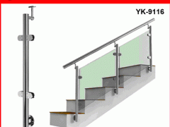 YK9116  双夹楼梯立柱 楼梯护栏 阳台护栏 玻璃护栏图1