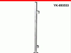 YK-693533不锈钢立柱  双夹方管立柱 商场 阳台护栏图1