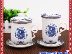 青花瓷陶瓷茶杯特价批发  釉下彩陶瓷礼品茶杯图2