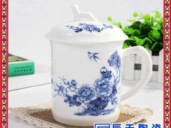 青花瓷陶瓷茶杯特价批发  釉下彩陶瓷礼品茶杯图3