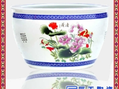 景德镇陶瓷米缸米桶30斤50斤有盖平盖储物缸腌菜图2