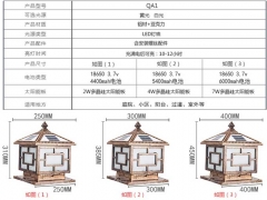 宁夏新农村太阳能柱头灯、别墅庭院灯图3