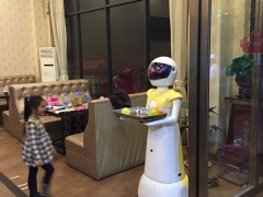 兰州制作餐厅机器人公司：供应宁夏专业的宁夏盛仕无导轨多场合应用机器人图1