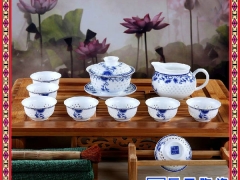 手绘复古粗瓷磨砂陶瓷功夫茶具 盖碗泡茶玉瓷茶具套装图2