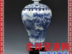 手绘景德镇薄胎青花瓷 象牙镂空青花赏瓶 礼品 厂家直销图2