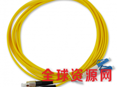 厂家直供LC-FC 3米单模双芯电信级光纤跳线 黄色图1