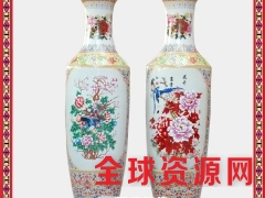 手绘鸡年行运百鸟朝凤陶瓷大花瓶礼品 开业定制大花瓶摆件图2