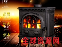澳洲纽波特欧式铸铁真火壁炉实木取暖器图1