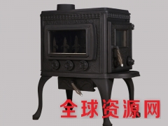 厂家直销别墅用实木取暖欧式独立铸铁真火燃木壁炉芯取暖炉图3