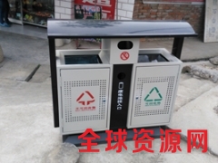 重庆楠木乡镀锌板垃圾箱厂家直供 可回收果皮箱 镀锌板果皮箱图3