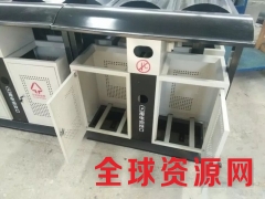 重庆蟠龙镇钢板垃圾箱厂家直供 免安装垃圾桶 钢板果皮箱图1