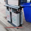 重庆垃圾桶厂家直供钢板果皮箱 带烟灰缸果皮箱 免费出图