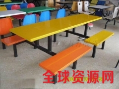 学校饭厅玻璃钢餐桌椅广东鸿美佳厂家提供尺寸和批发价格图1