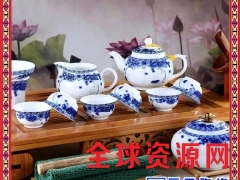 茶具套装 陶瓷功夫茶具青花瓷盖碗茶杯办公泡茶整套图2