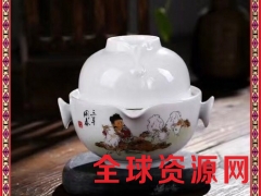 陶瓷快客杯一壶一杯单人便携旅行茶具女性茶具图2