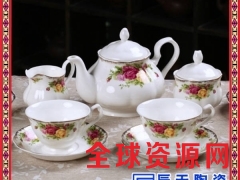 英式美式骨瓷茶具咖啡具陶瓷花茶茶具套件图1