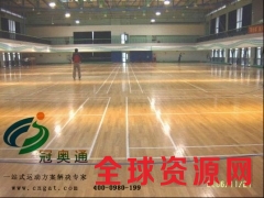 深圳冠奥通运动木地板面层专业施工图1