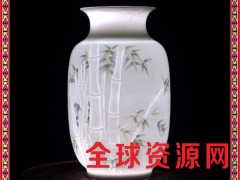 景德镇陶瓷手工粉彩半刀泥花瓶中式家居装饰创意摆件图3