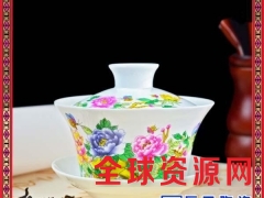 景德镇青花瓷泡茶碗陶瓷盖杯三才碗敬茶碗盖碗茶杯茶碗图3
