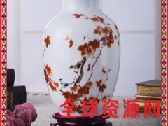 陶瓷粉彩花瓶大号中式客厅插花艺术装饰品餐桌面摆件图1