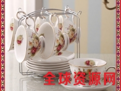 咖啡杯套装陶瓷欧式茶具下午茶茶具红茶杯碟6杯6碟带架子图2