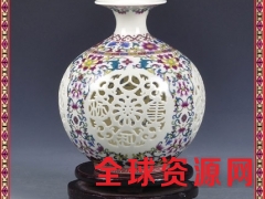 景德镇陶瓷花瓶镂空富贵蛋现代客厅古典家居装饰品工艺品摆件图3