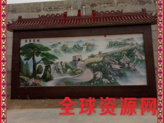 现代中式家装手绘背景墙壁画  室外墙壁陶瓷瓷板画可定做图案图2