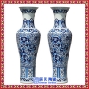热卖中国红彩牡丹落地大花瓶陶瓷中式摆件创意礼品客厅陶瓷花瓶器