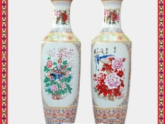 开业庆典礼品陶瓷大花瓶定做价格 1米8富贵青花花瓶门口摆设图2