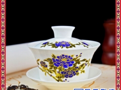 高雅茶道用陶瓷盖碗 景德镇陶瓷盖碗厂家 订制陶瓷盖碗厂家图2