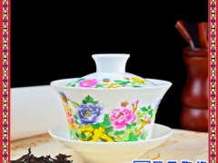 高雅茶道用陶瓷盖碗 景德镇陶瓷盖碗厂家 订制陶瓷盖碗厂家图3