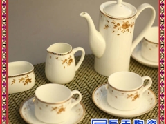 泡咖啡陶瓷咖啡具 景德镇陶瓷咖啡具套装 彩绘陶瓷咖啡具图1